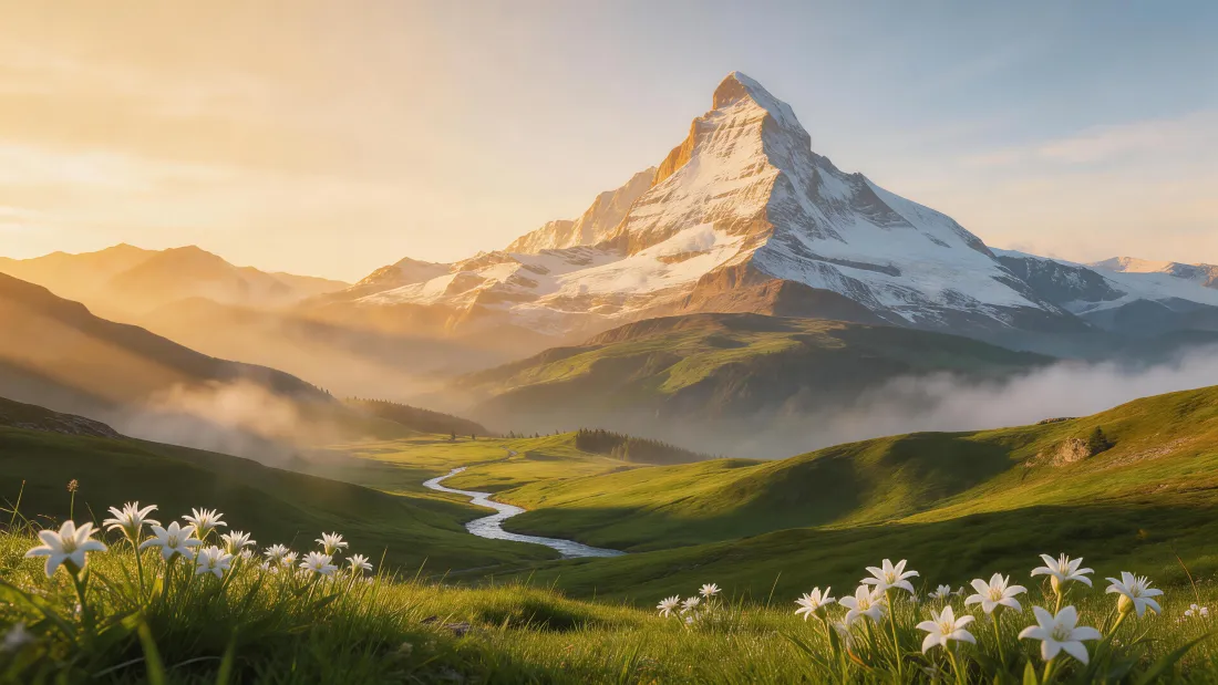 5k自然风景壁纸|绿色背景图片 - 马特洪峰草地「哲风壁纸」 5k自然风景壁纸|绿色背景图片 - 马特洪峰草地「哲风壁纸」