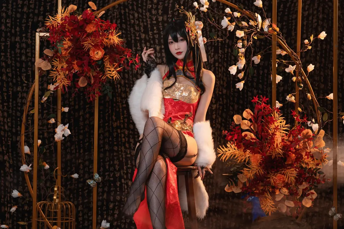 2k古风美女壁纸|红衣花卉背景图 - 黑丝古风妆容「哲风壁纸」 2k古风美女壁纸|红衣花卉背景图 - 黑丝古风妆容「哲风壁纸」