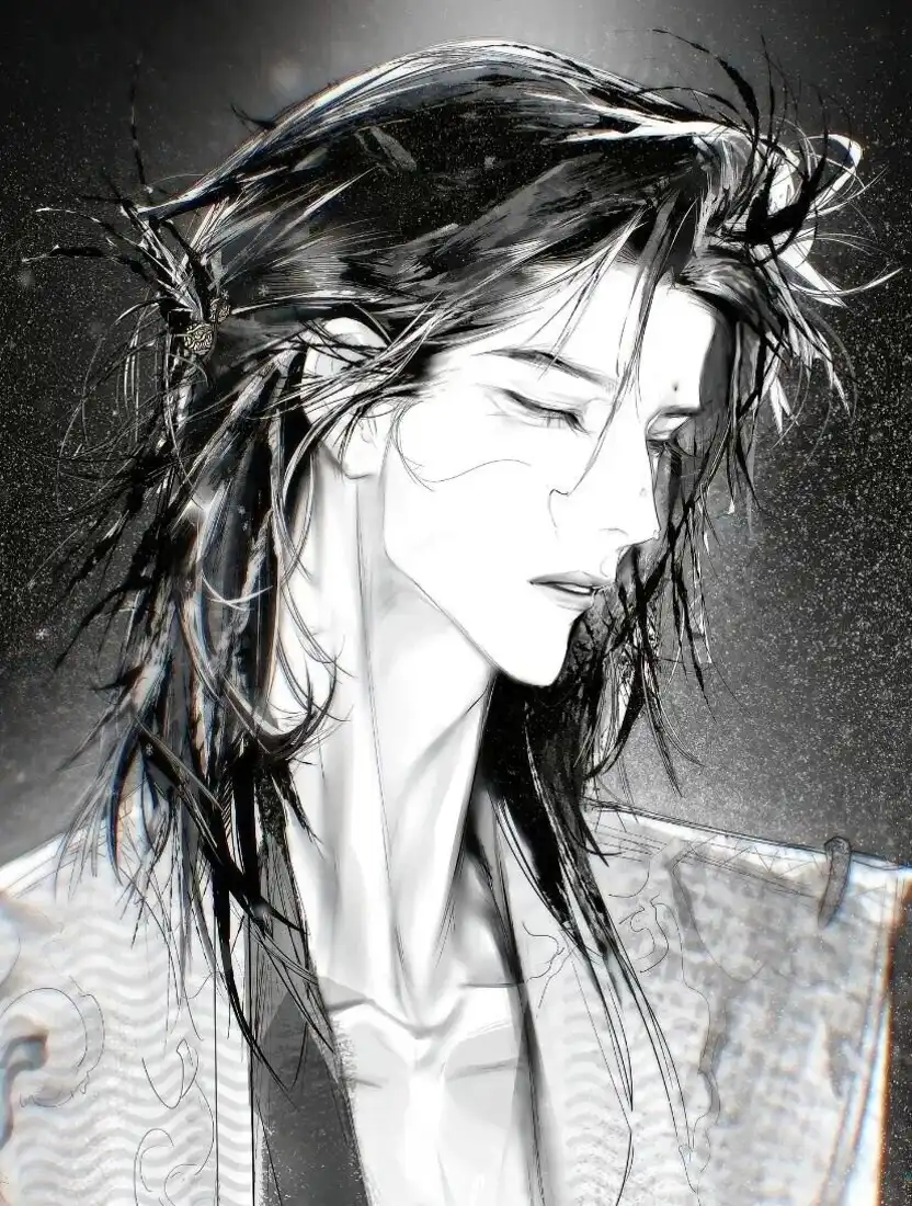 狼尾帅哥手机壁纸|黑白古风背景图片 - 动漫人物插画「哲风壁纸」 狼尾帅哥手机壁纸|黑白古风背景图片 - 动漫人物插画「哲风壁纸」