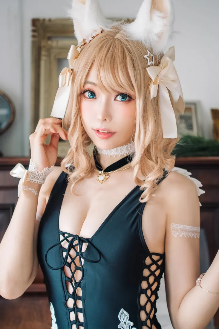 猫耳娘白色猫耳手机壁纸|黑色蕾丝背景图 - 金发「哲风壁纸」 猫耳娘白色猫耳手机壁纸|黑色蕾丝背景图 - 金发「哲风壁纸」