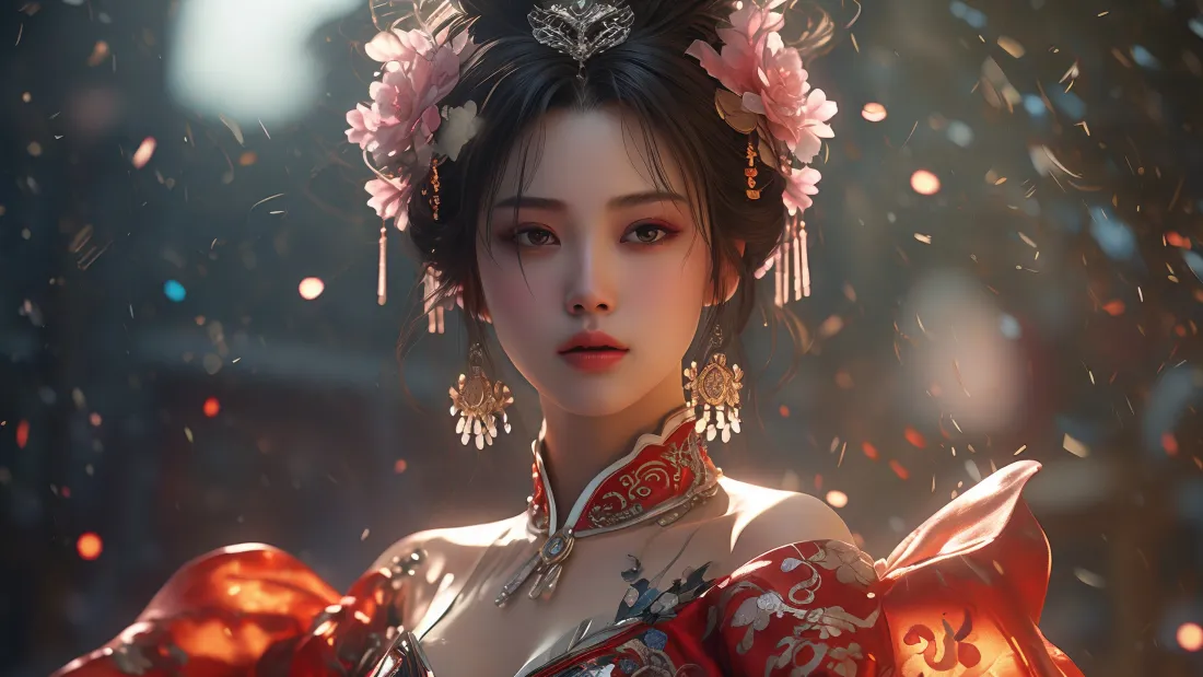 3kAI古装美女壁纸|古风背景图片 - 2K红衣古装「哲风壁纸」 3kAI古装美女壁纸|古风背景图片 - 2K红衣古装「哲风壁纸」