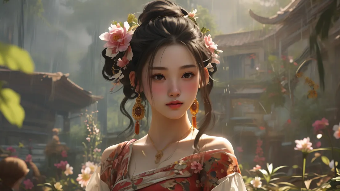 3kAI古装美女壁纸|古风庭院背景图片 - 魅力迷人「哲风壁纸」 3kAI古装美女壁纸|古风庭院背景图片 - 魅力迷人「哲风壁纸」