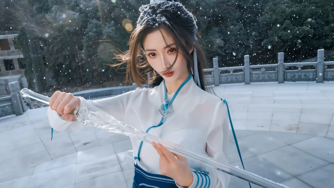 4k古装女子持剑雪景壁纸|古风背景图片 - 清纯仙侠「哲风壁纸」 4k古装女子持剑雪景壁纸|古风背景图片 - 清纯仙侠「哲风壁纸」