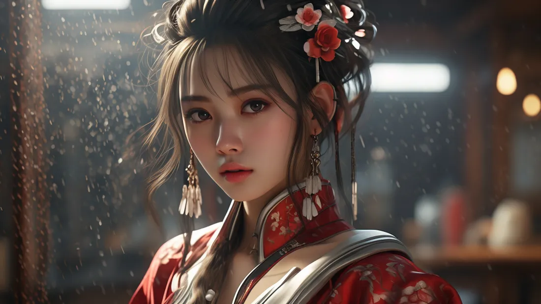 3k古风美女壁纸|红衣古装背景图片 - 雨中古风场景「哲风壁纸」 3k古风美女壁纸|红衣古装背景图片 - 雨中古风场景「哲风壁纸」