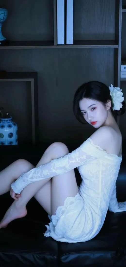 白衣美女手机壁纸|深色背景图片 - 室内白花装饰「哲风壁纸」 白衣美女手机壁纸|深色背景图片 - 室内白花装饰「哲风壁纸」