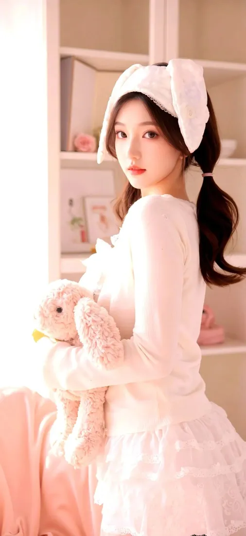美女手机壁纸|室内背景图 - 兔子玩偶 双马尾 发箍「哲风壁纸」 美女手机壁纸|室内背景图 - 兔子玩偶 双马尾 发箍「哲风壁纸」