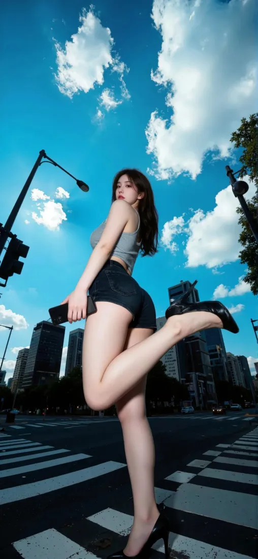 美女手机壁纸|城市街道背景图 - 蓝天街拍「哲风壁纸」 美女手机壁纸|城市街道背景图 - 蓝天街拍「哲风壁纸」