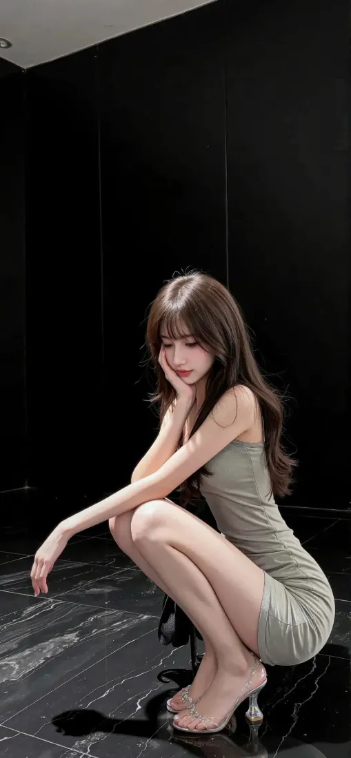 美女手机壁纸|黑色背景图片 - 绿色连衣裙高跟鞋「哲风壁纸」 美女手机壁纸|黑色背景图片 - 绿色连衣裙高跟鞋「哲风壁纸」