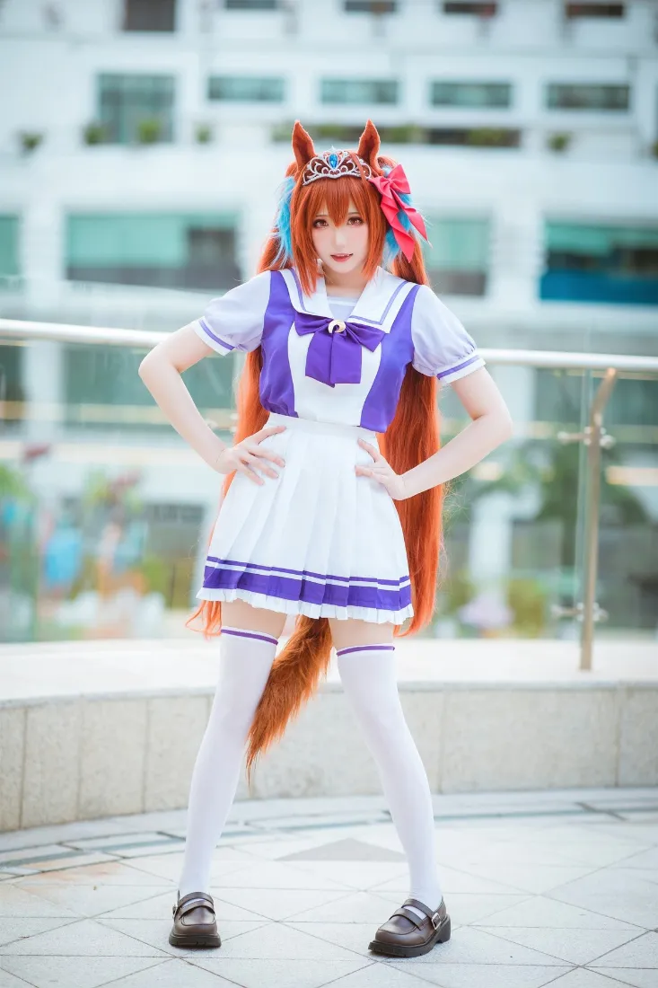 赛马娘特别周手机壁纸｜户外建筑背景图片 - cosplay「哲风壁纸」