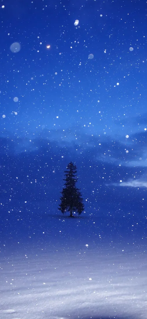 雪景松树手机壁纸|夜晚下雪背景图片 - 蓝色夜空「哲风壁纸」 雪景松树手机壁纸|夜晚下雪背景图片 - 蓝色夜空「哲风壁纸」
