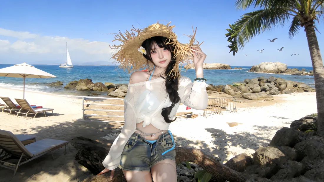 5k草帽美女壁纸|海滩度假背景图片 - 夏日休闲「哲风壁纸」 5k草帽美女壁纸|海滩度假背景图片 - 夏日休闲「哲风壁纸」