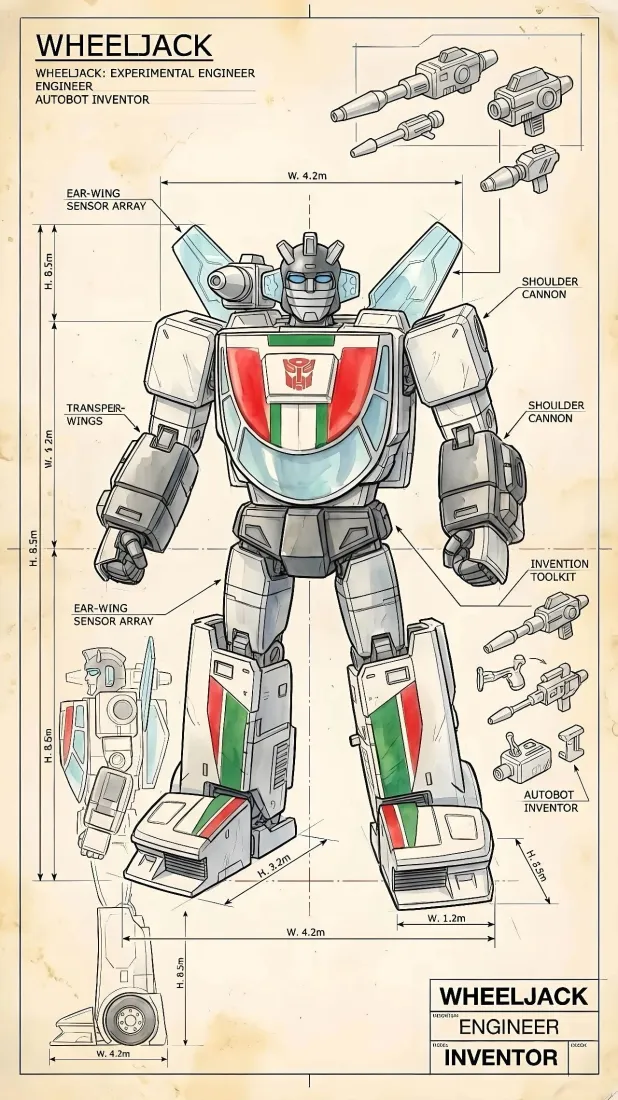 Wheeljack手机壁纸|变形金刚G1 - 机械设计图纸「哲风壁纸」 Wheeljack手机壁纸|变形金刚G1 - 机械设计图纸「哲风壁纸」