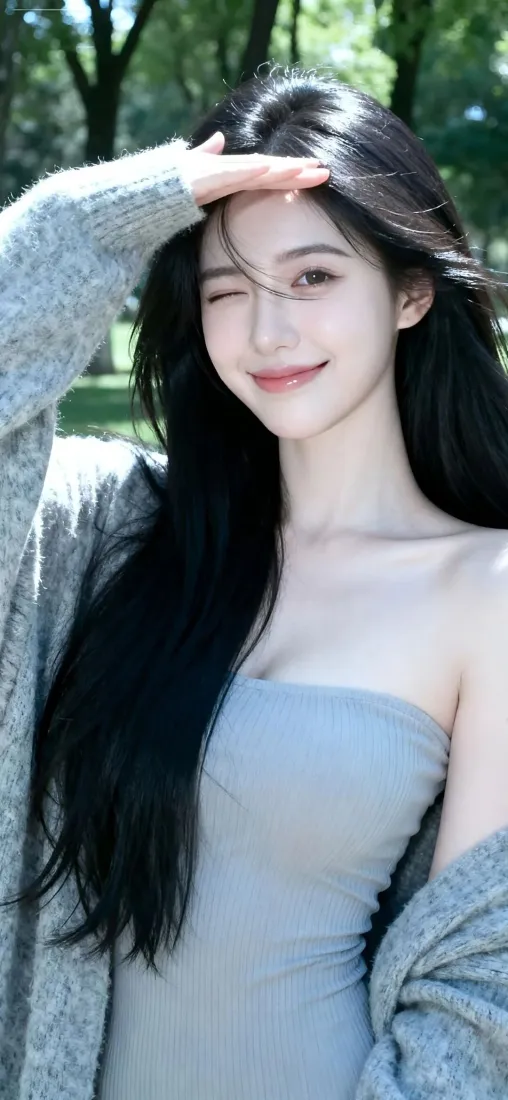 清纯长发美女手机壁纸|户外树林背景图片 - Ios风「哲风壁纸」 清纯长发美女手机壁纸|户外树林背景图片 - Ios风「哲风壁纸」