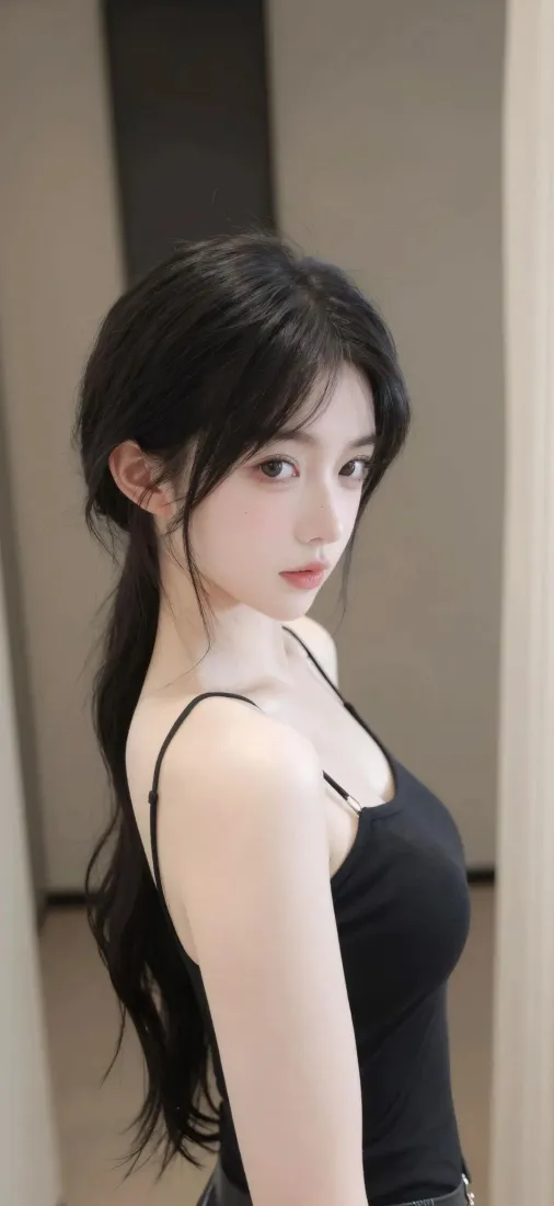 纯欲吊带美女手机壁纸｜室内背景图片 - Ios适用「哲风壁纸」