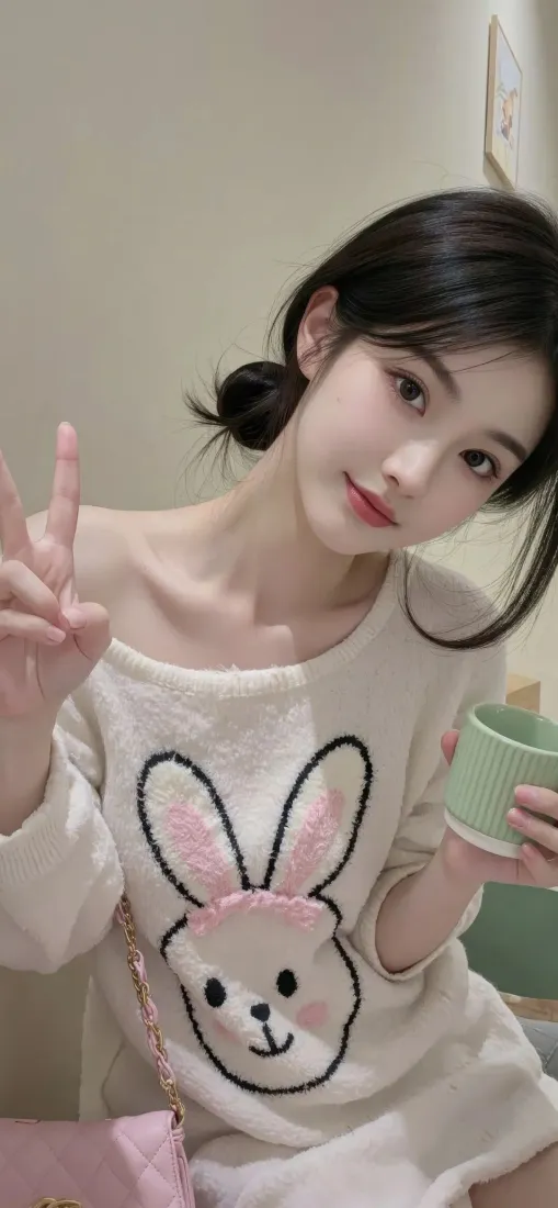 穿兔子睡衣美女手机壁纸|居家背景图片 - Ios适配「哲风壁纸」 穿兔子睡衣美女手机壁纸|居家背景图片 - Ios适配「哲风壁纸」