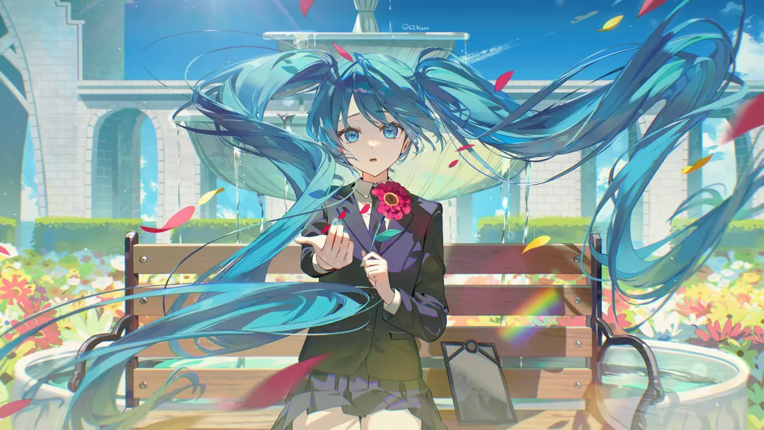 5k初音未来壁纸|晴天校园背景图片 - 学制服「哲风壁纸」 5k初音未来壁纸|晴天校园背景图片 - 学制服「哲风壁纸」