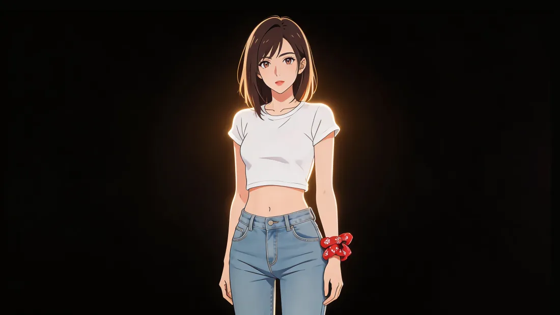 4k短发少女壁纸｜纯黑背景图片 - 高清简约「哲风壁纸」