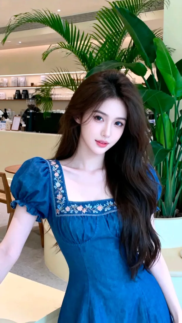 气质美女手机壁纸|室内休闲背景图片 - 蓝色连衣裙「哲风壁纸」 气质美女手机壁纸|室内休闲背景图片 - 蓝色连衣裙「哲风壁纸」