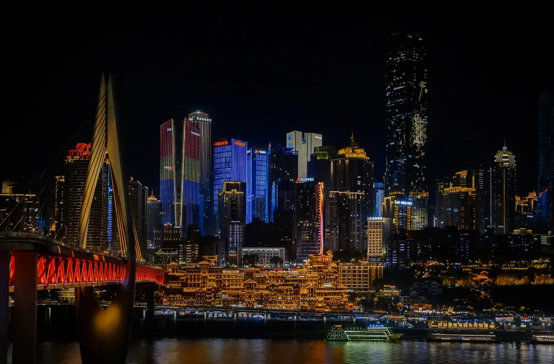 2k重庆夜景壁纸｜城市背景图片 - 洪崖洞夜景「哲风壁纸」