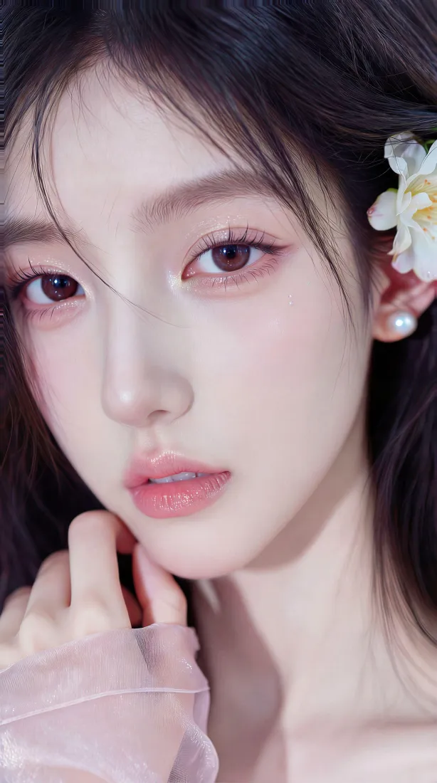 清纯美女手机壁纸|手机背景图片 - 白花发饰「哲风壁纸」 清纯美女手机壁纸|手机背景图片 - 白花发饰「哲风壁纸」