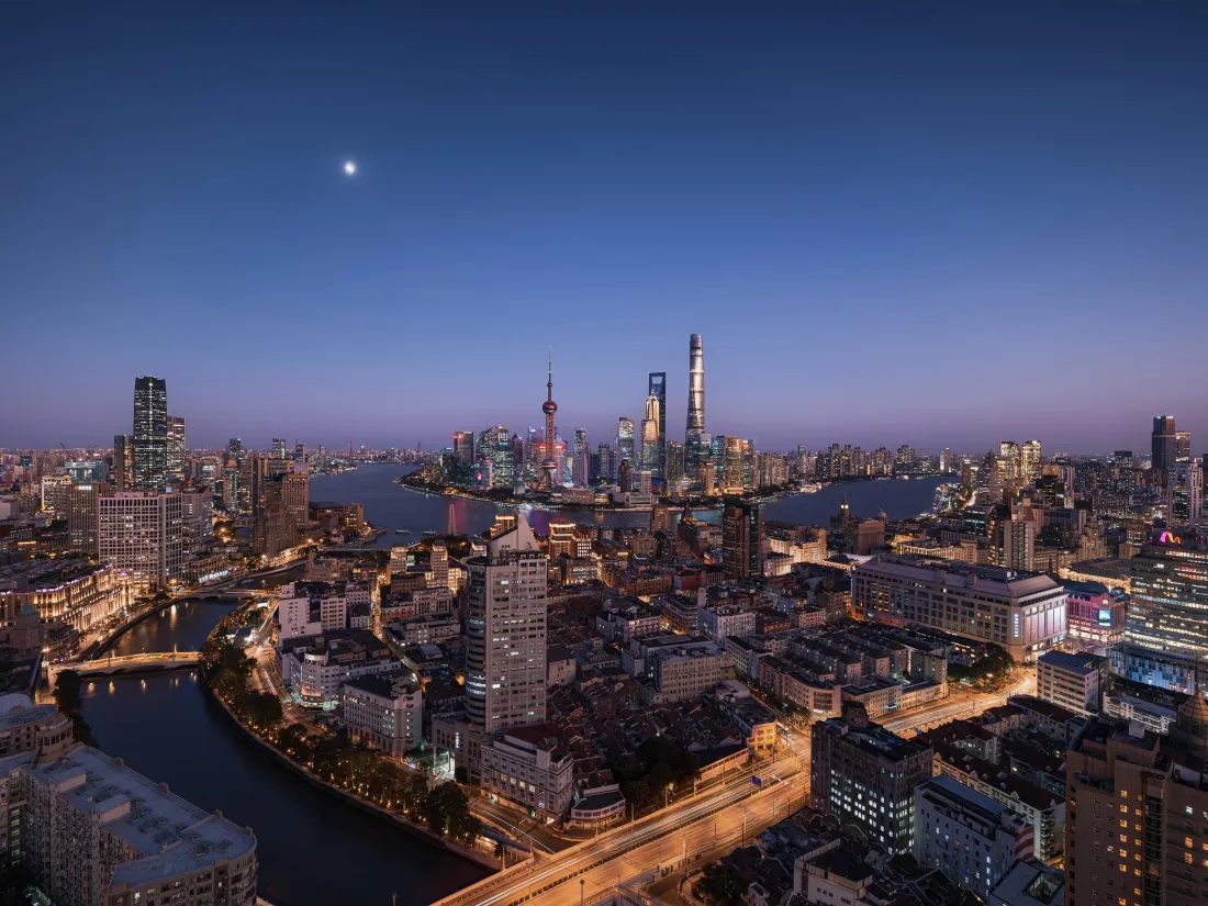4k上海夜景壁纸｜城市背景图片 - 月夜魔都「哲风壁纸」