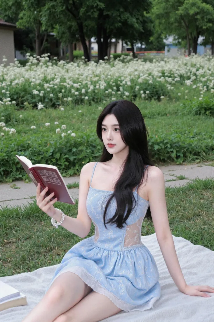 清新少女手机壁纸|户外草地背景图片 - 休闲阅读「哲风壁纸」 清新少女手机壁纸|户外草地背景图片 - 休闲阅读「哲风壁纸」