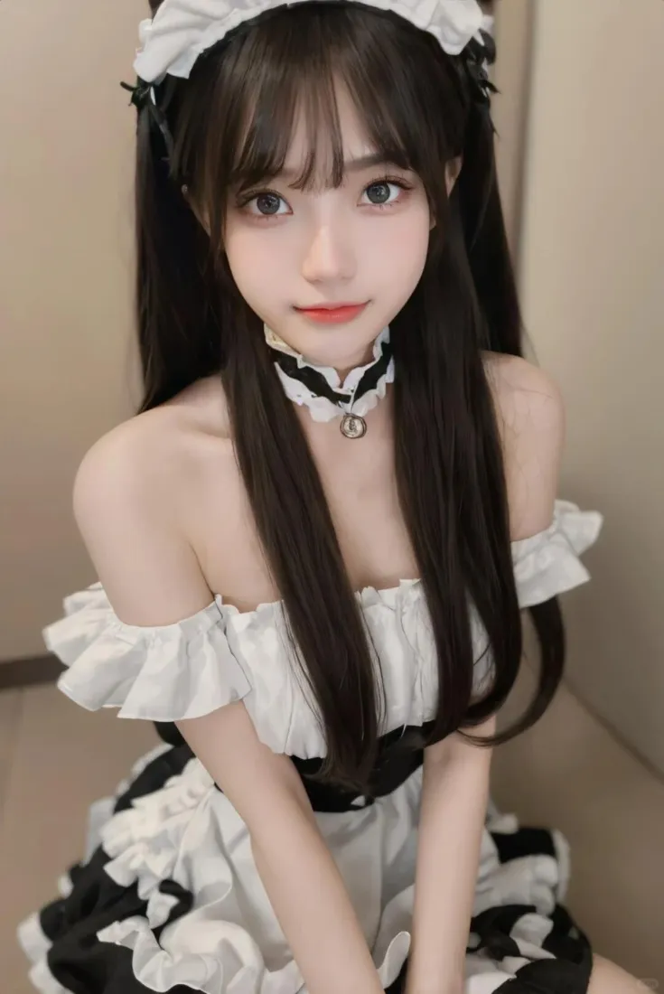 黑白女仆装手机壁纸|手机背景图片 - 软萌双马尾少女「哲风壁纸」 黑白女仆装手机壁纸|手机背景图片 - 软萌双马尾少女「哲风壁纸」