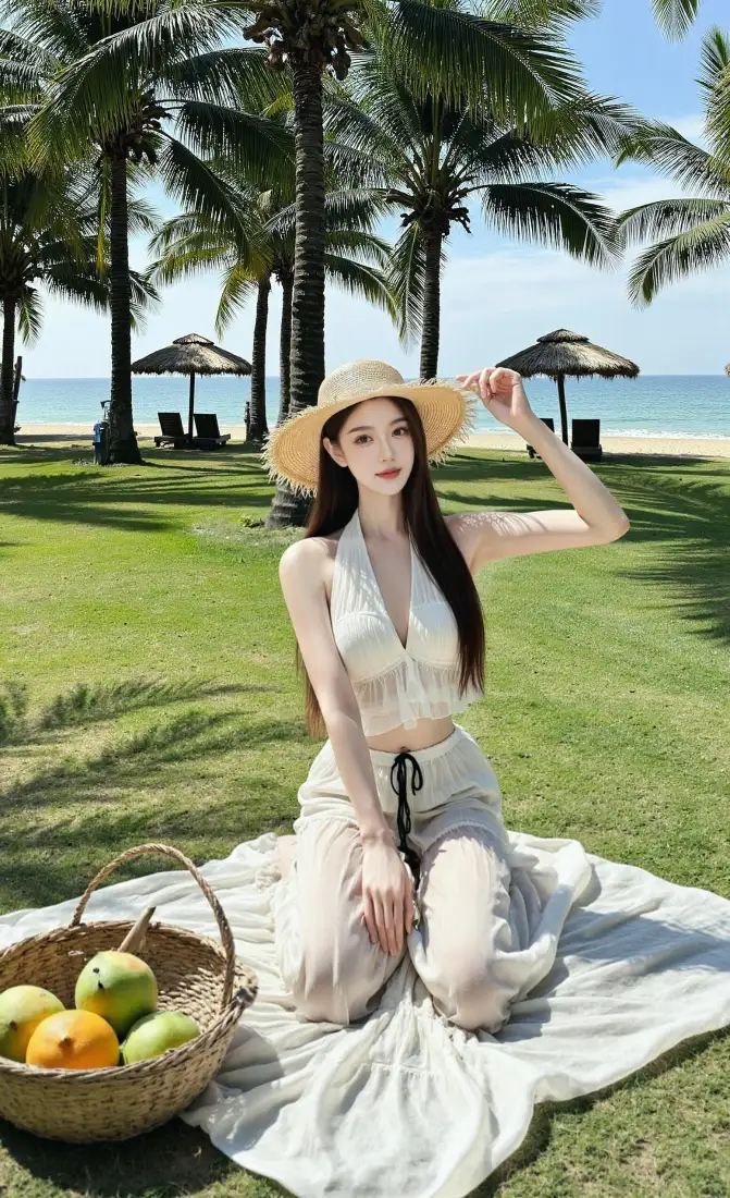 度假美女手机壁纸|海边草地背景图片 - 休闲野餐「哲风壁纸」 度假美女手机壁纸|海边草地背景图片 - 休闲野餐「哲风壁纸」