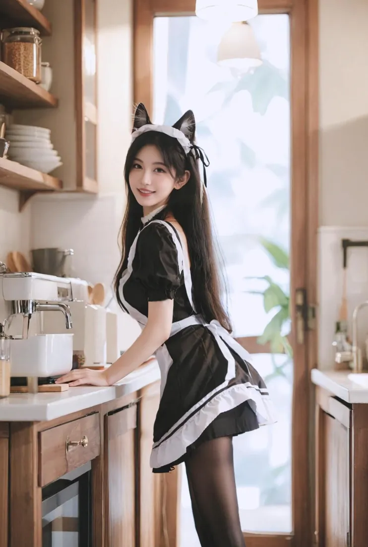 猫耳女仆手机壁纸|厨房背景图片 - 黑丝美女「哲风壁纸」 猫耳女仆手机壁纸|厨房背景图片 - 黑丝美女「哲风壁纸」