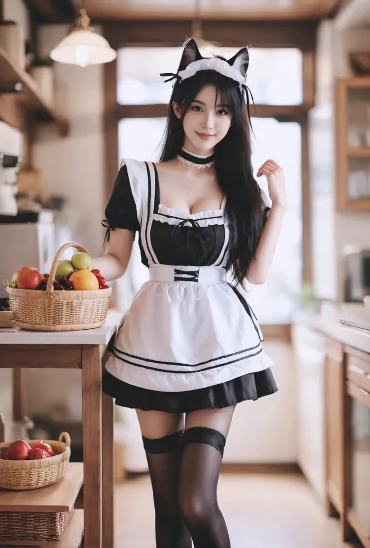 猫耳女仆手机壁纸|女仆cos背景图片 - 厨房「哲风壁纸」 猫耳女仆手机壁纸|女仆cos背景图片 - 厨房「哲风壁纸」