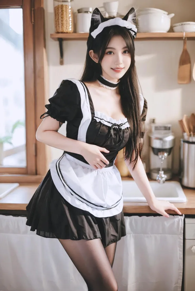 猫耳女仆手机壁纸|厨房背景图片 - 性感写真「哲风壁纸」 猫耳女仆手机壁纸|厨房背景图片 - 性感写真「哲风壁纸」