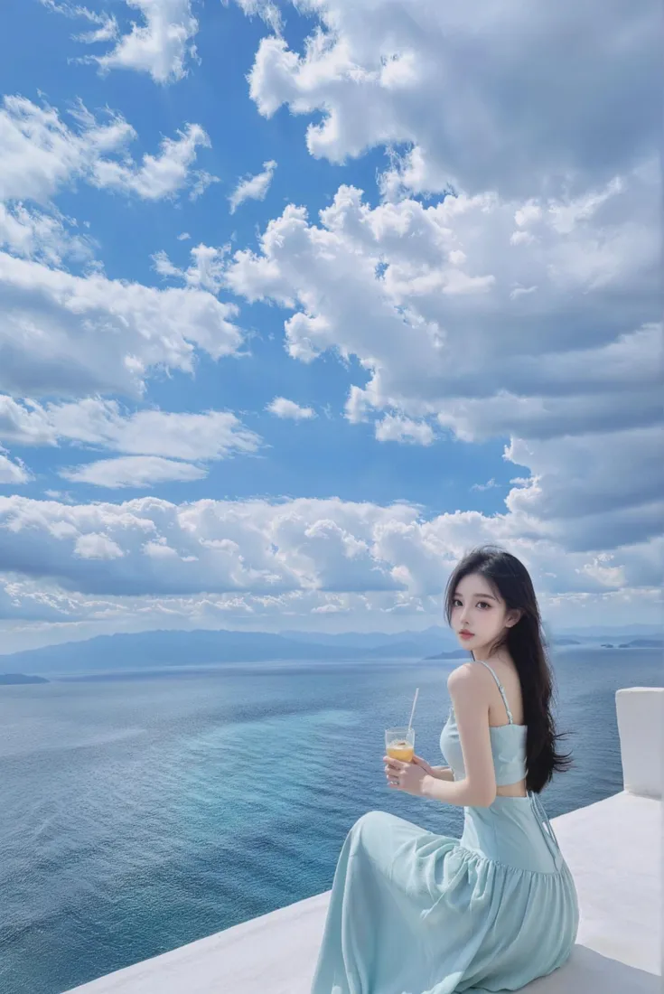 海边美女手机壁纸｜海景背景图片 - 清新氛围感「哲风壁纸」
