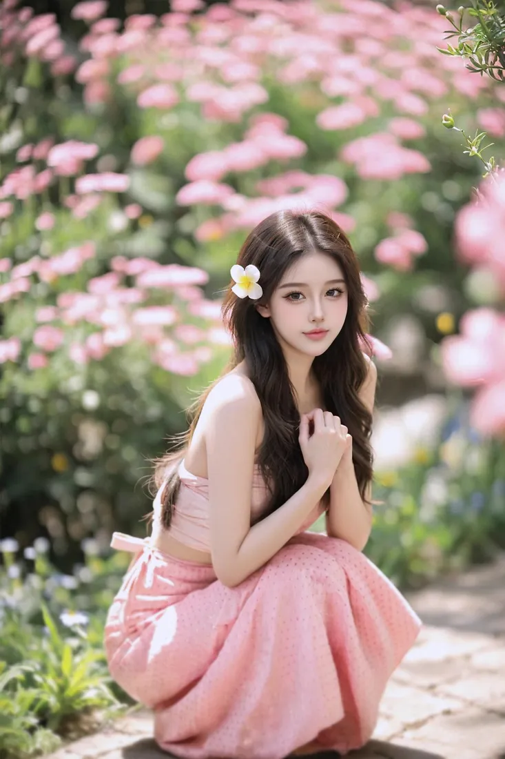 花海少女手机壁纸|清新花园背景图片 - 甜美人像「哲风壁纸」 花海少女手机壁纸|清新花园背景图片 - 甜美人像「哲风壁纸」