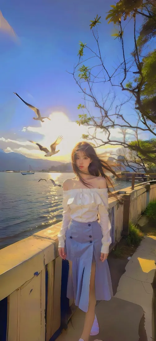 海边少女手机壁纸|手机背景图片 - 日落氛围感「哲风壁纸」 海边少女手机壁纸|手机背景图片 - 日落氛围感「哲风壁纸」