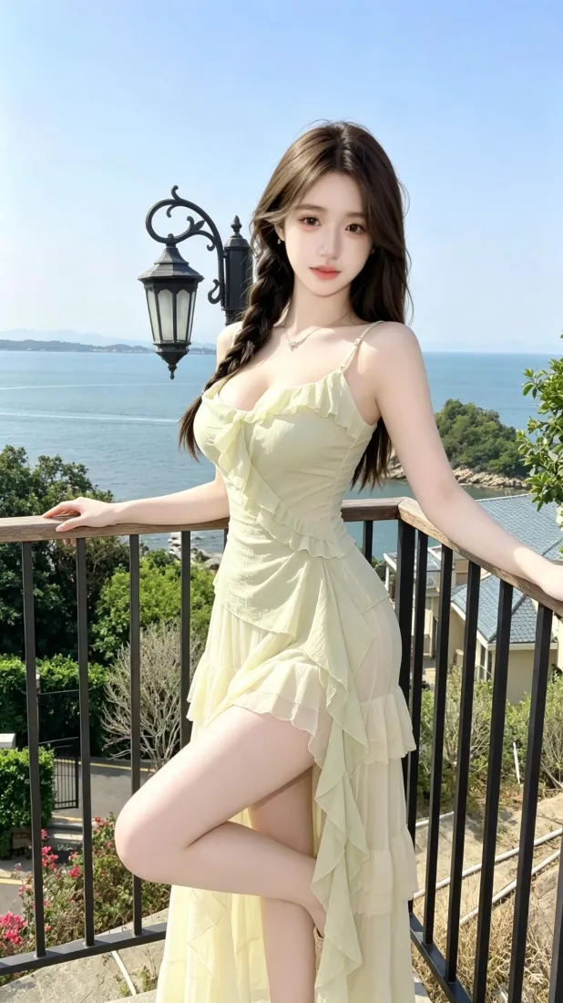 清纯美女手机壁纸|海边背景图片 - 浅黄吊带裙「哲风壁纸」 清纯美女手机壁纸|海边背景图片 - 浅黄吊带裙「哲风壁纸」