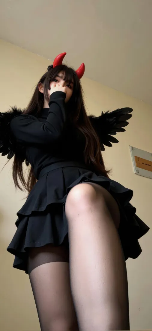 恶魔少女手机壁纸｜手机背景图片 - 黑丝恶魔「哲风壁纸」