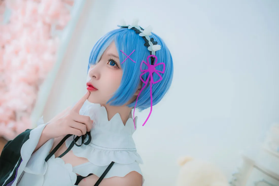 6k蕾姆壁纸｜清新背景图片 - 呆萌cosplay「哲风壁纸」