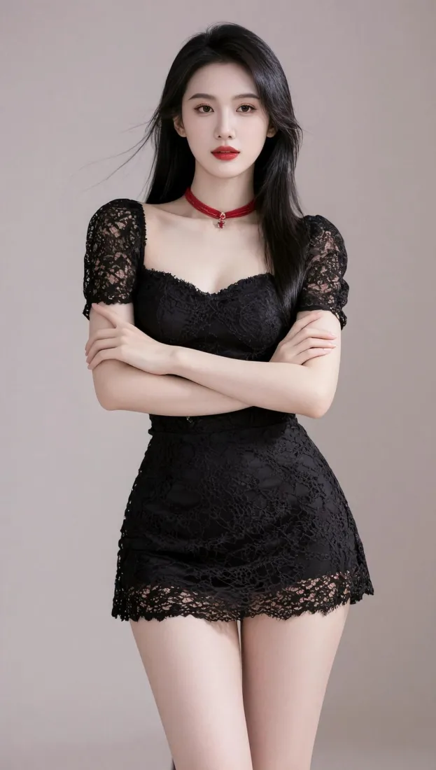 黑发美女手机壁纸|纯色背景图片 - 性感蕾丝裙「哲风壁纸」 黑发美女手机壁纸|纯色背景图片 - 性感蕾丝裙「哲风壁纸」