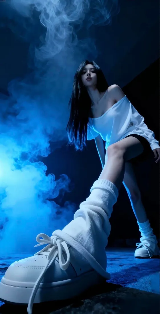 酷飒女生手机壁纸｜氛围感背景图片 - 蓝调「哲风壁纸」