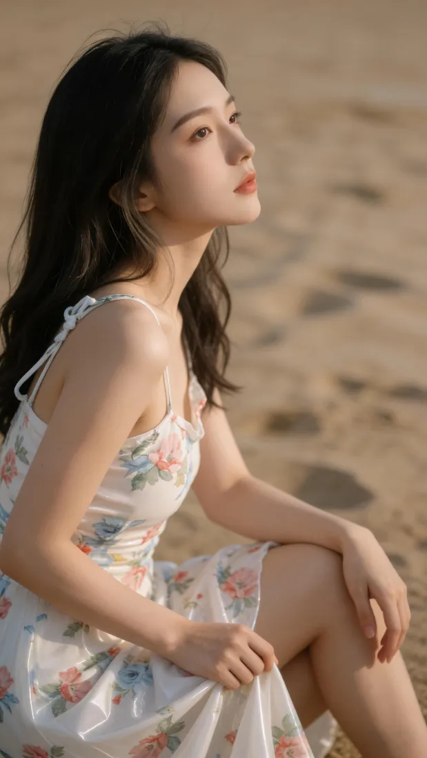 美女手机壁纸|沙滩背景图片 - 碎花吊带裙「哲风壁纸」 美女手机壁纸|沙滩背景图片 - 碎花吊带裙「哲风壁纸」