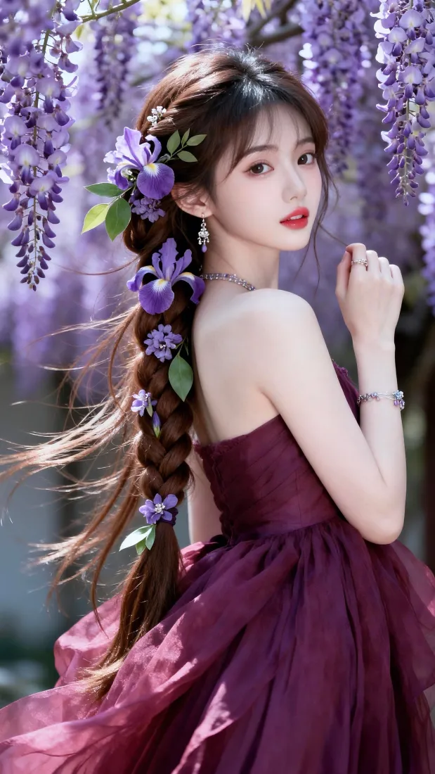 紫藤花美女手机壁纸|户外背景图片 - 浪漫氛围感「哲风壁纸」 紫藤花美女手机壁纸|户外背景图片 - 浪漫氛围感「哲风壁纸」
