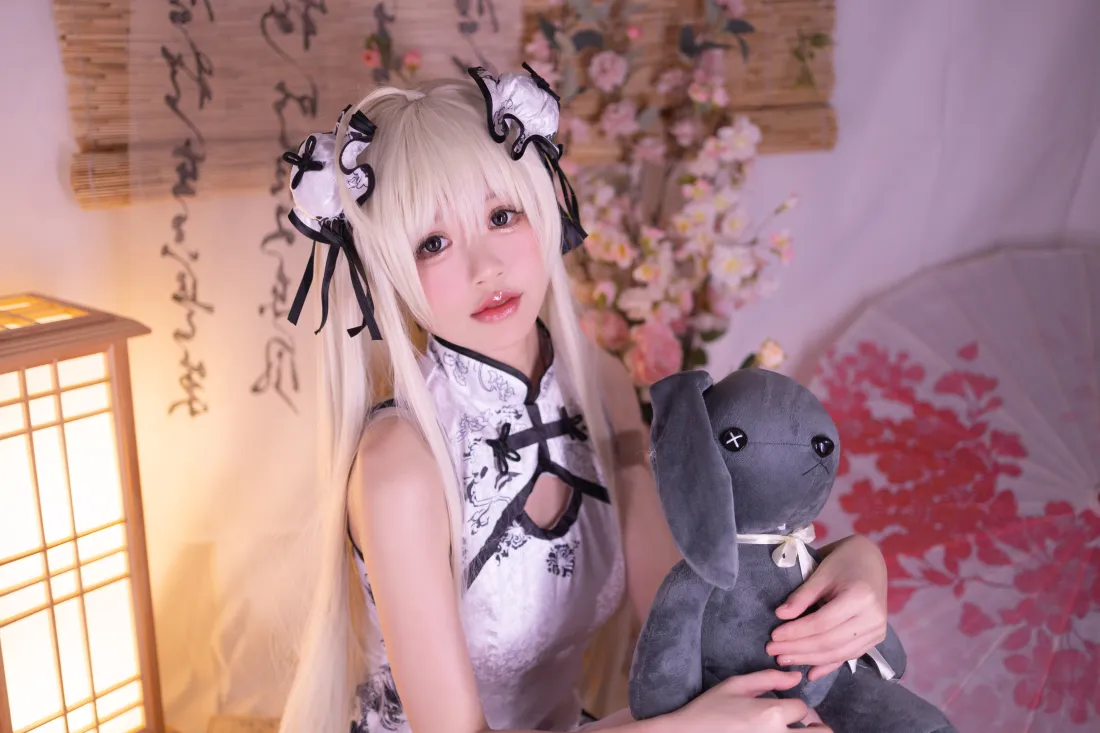 4k白发壁纸 - 旗袍 - 少女 - 灯笼「哲风壁纸」