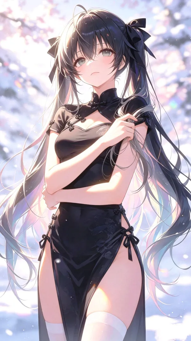 双马尾黑发少女手机壁纸|樱花背景图片 - 二次元「哲风壁纸」 双马尾黑发少女手机壁纸|樱花背景图片 - 二次元「哲风壁纸」