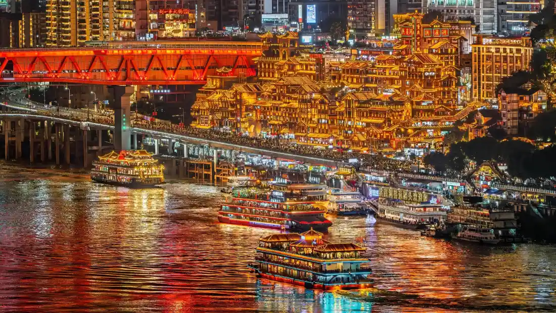3k重庆壁纸｜城市背景图片 - 洪崖洞夜景「哲风壁纸」