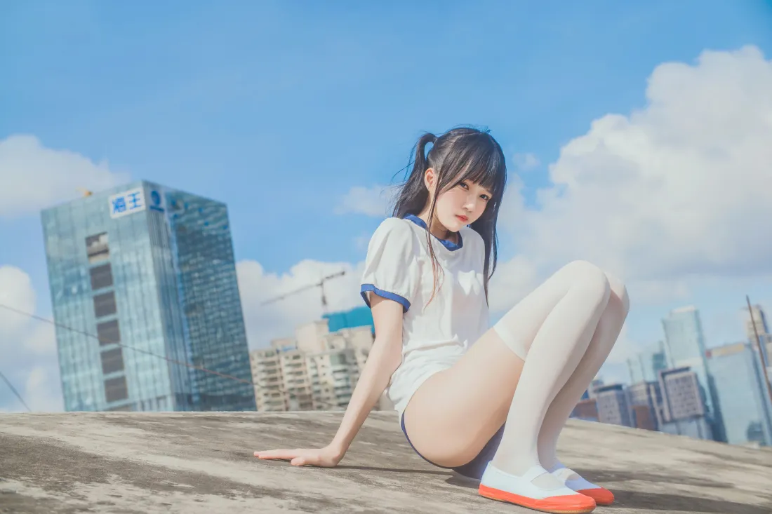 6k桜桃喵壁纸｜cosplay背景图片 - 体操服少女「哲风壁纸」