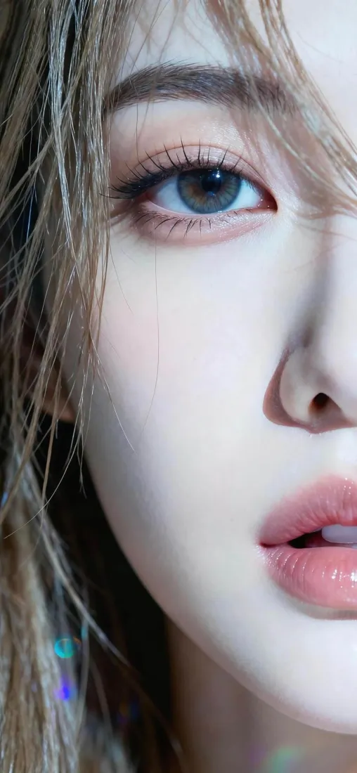 蓝瞳美女手机壁纸｜高清人像背景图片 - 冷艳少女「哲风壁纸」