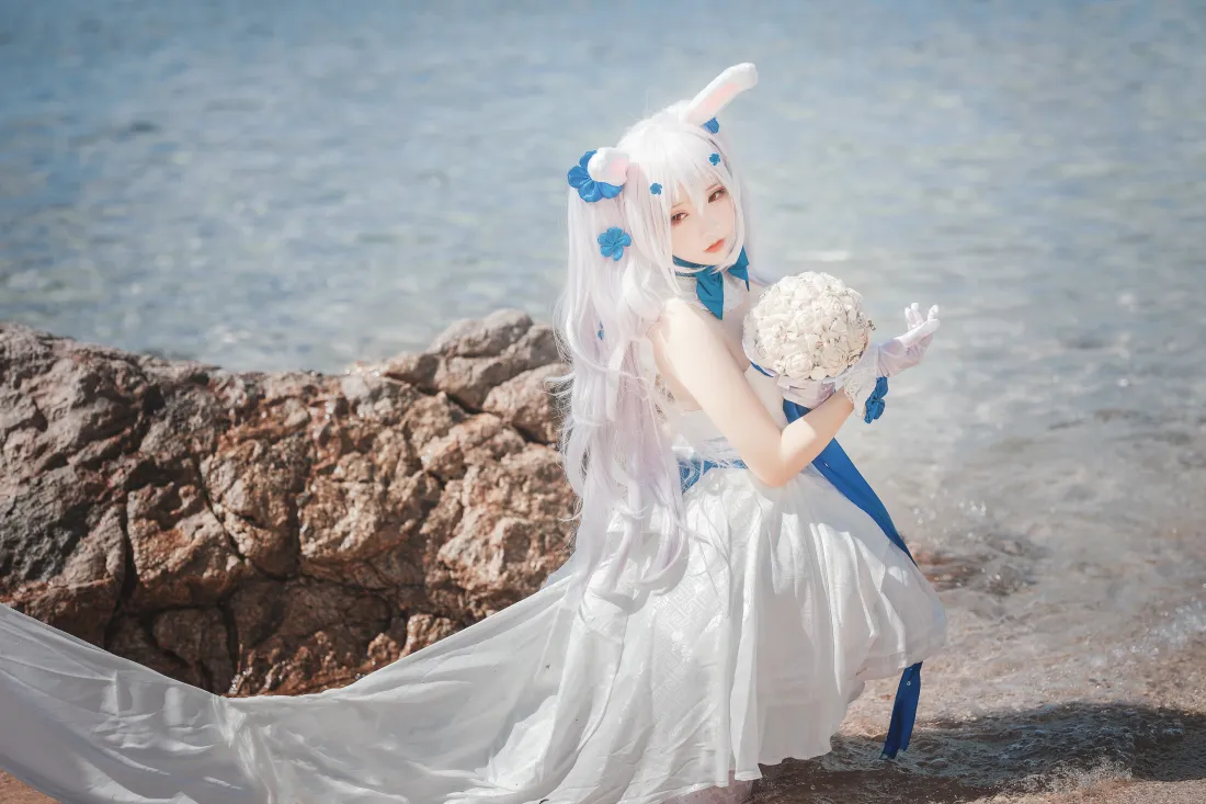 7k拉菲壁纸｜海边背景图片 - 碧蓝航线cosplay「哲风壁纸」