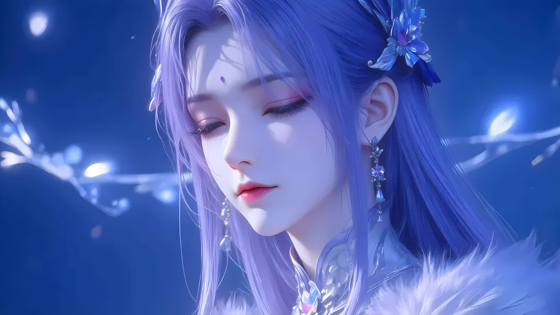 7k小医仙壁纸｜斗破苍穹背景图片 - 紫发古风美女「哲风壁纸」