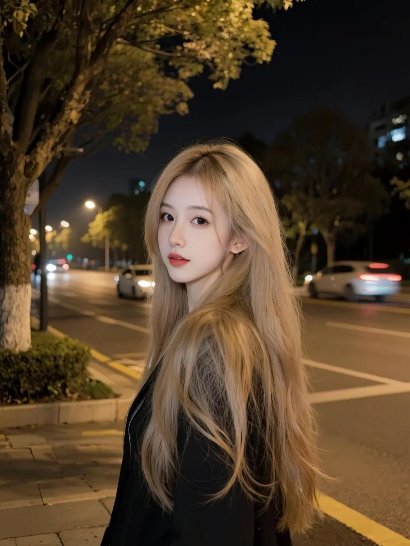 金发美女手机壁纸|夜晚街景背景图片 - 氛围感「哲风壁纸」 金发美女手机壁纸|夜晚街景背景图片 - 氛围感「哲风壁纸」