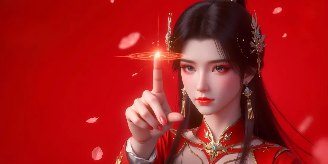 9k萧薰儿壁纸｜斗破苍穹背景图片 - 古风红衣美人「哲风壁纸」